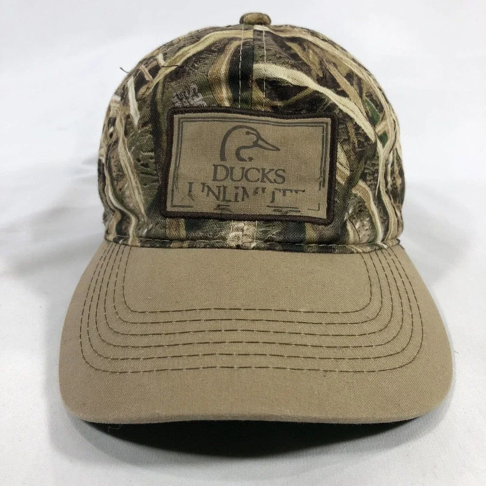 Ducks Unlimited Hat Camo Cap Hunting Outdoors Camouflage Adjustable Strap OSFM